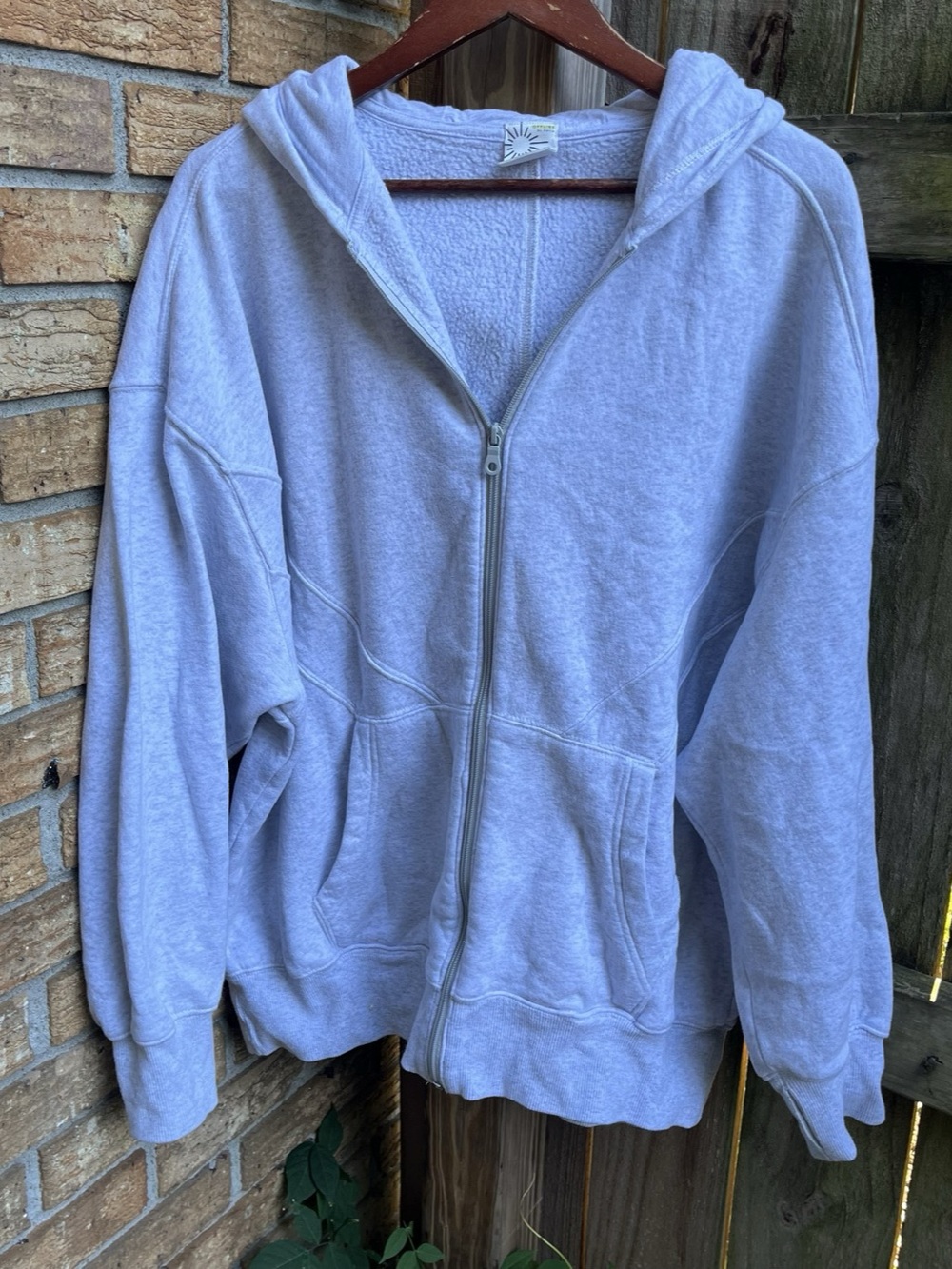 Offline by Aerie Full Zip Jacket Light Gray
